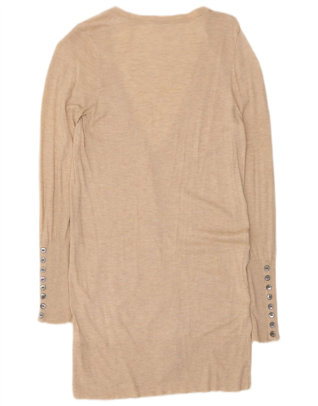 Marks & Spencer Suéter Cárdigan Largo para Mujer UK 42 Medio Beige Moteado