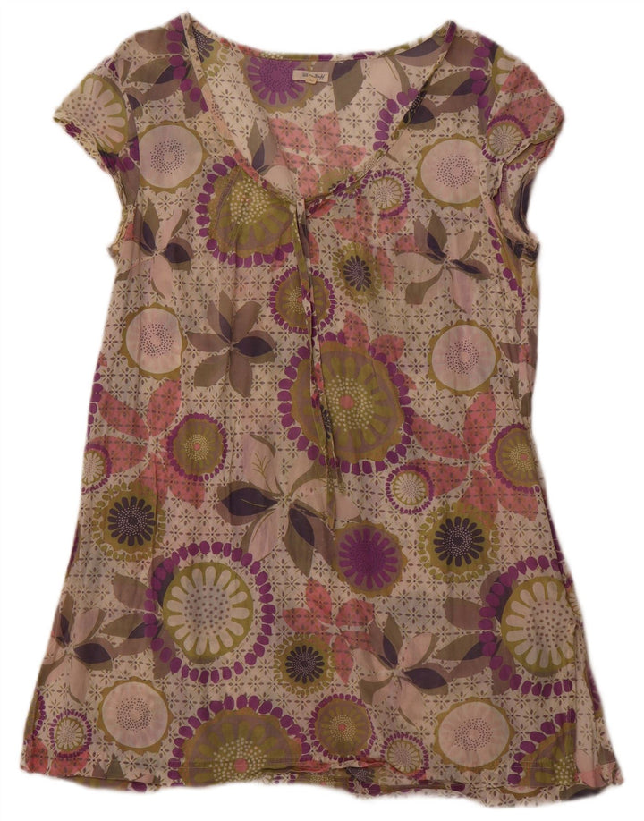 WHITE STUFF Vestido básico para mujer UK 44 Algodón floral morado mediano