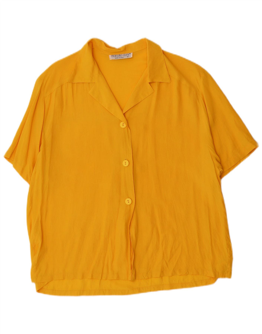 Marcello Cioni Blusa de manga corta para mujer IT 42 Medium Yellow