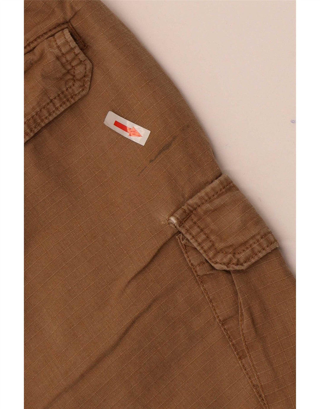 Abercrombie & Fitch Pantalones cortos cargo para hombre medianos W32 Lino marrón