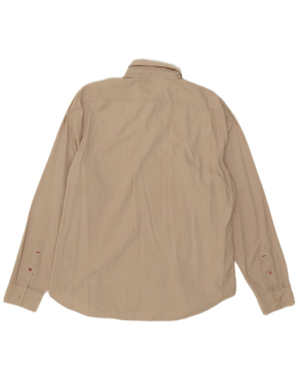 Camisa Burberry Hombre XL Algodón Beige