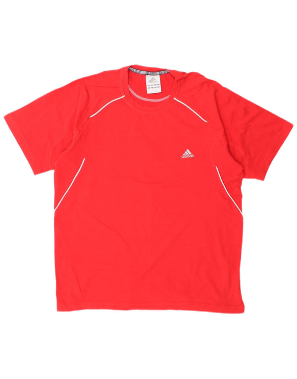Adidas - Camiseta para hombre, talla grande, color rojo, algodón