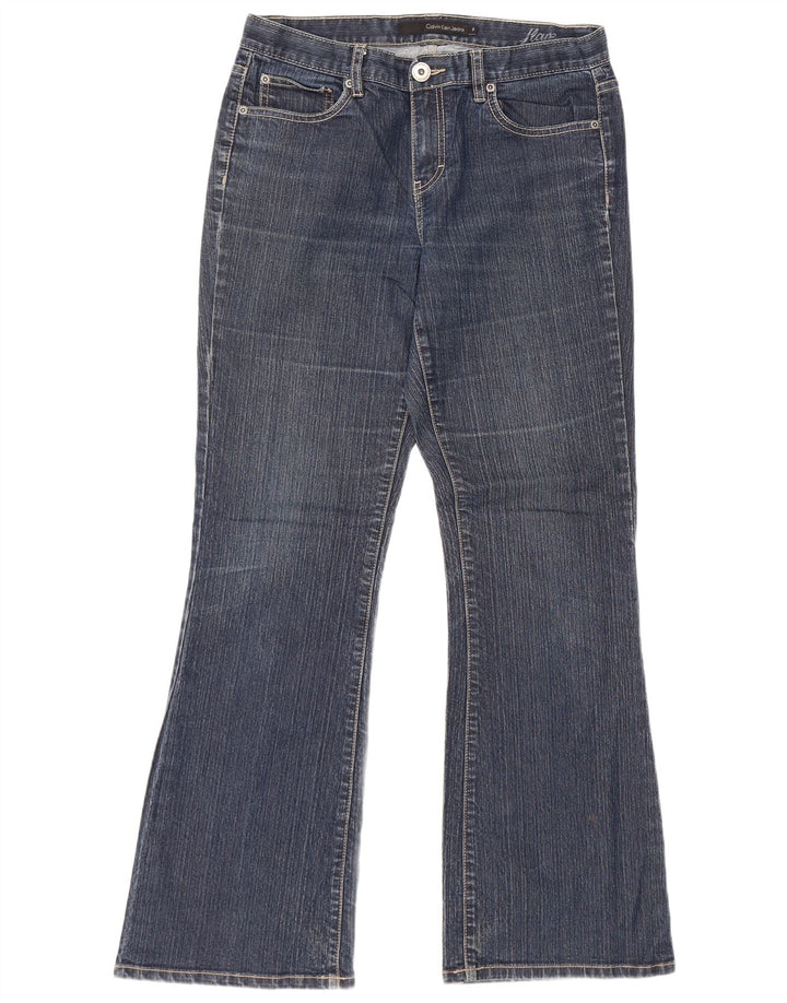 CALVIN KLEIN Jeans acampanados para mujer US 8 Medium W32 L31 Azul marino Algodón