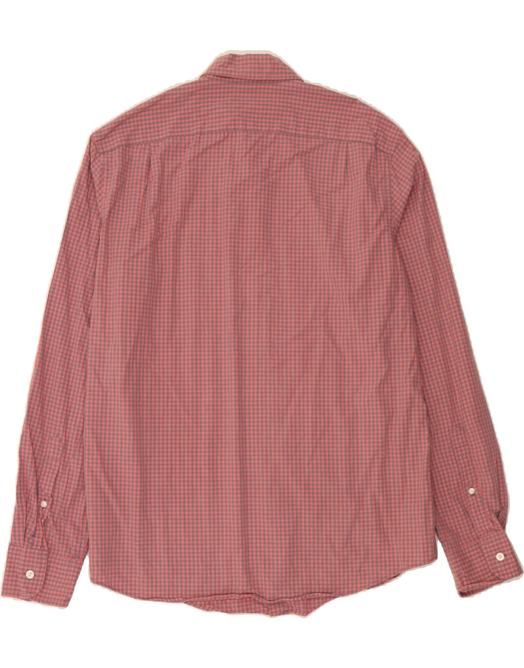 J. CREW Mens Slim Shirt Large Red Gingham Cotton Vintage J. Crew and Second-Hand J. Crew from Messina Hembry 