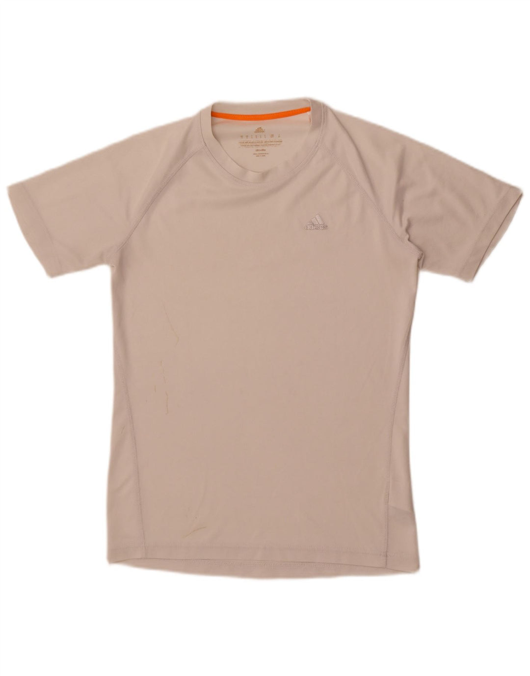 Adidas Mens Climalite Camiseta Top Pequeño Blanco Poliéster