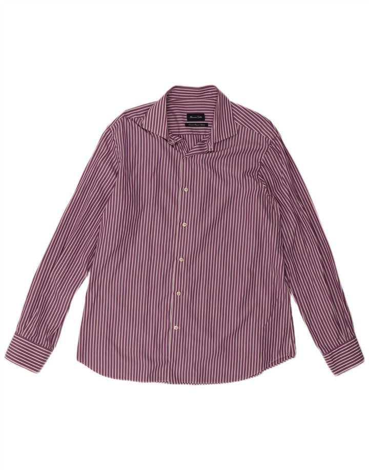 Camisa Massimo Dutti Hombre Mediana Rayas Morado