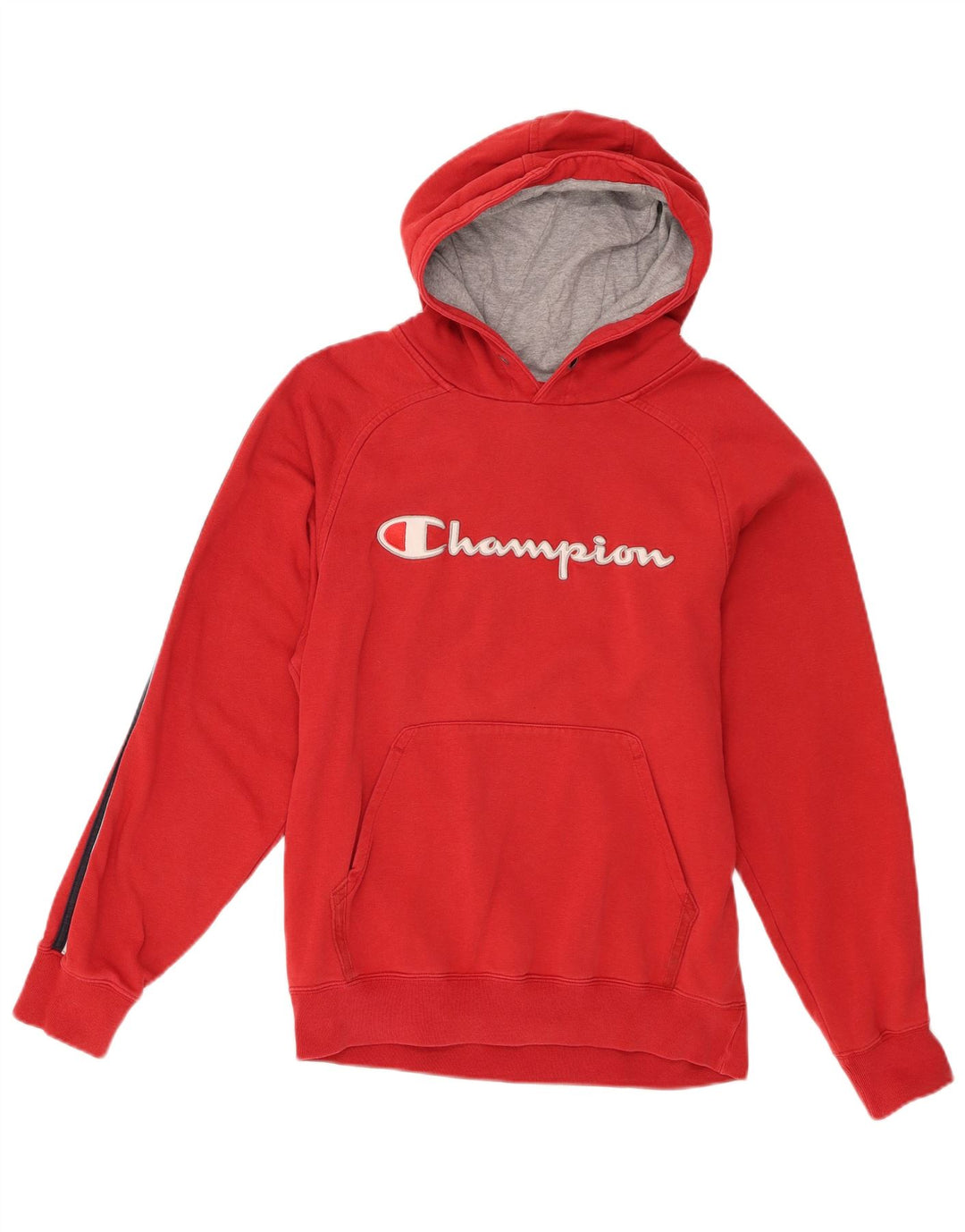 Champion Sudadera Con Capucha Y Estampado Gráfico En Bloque De Color Rojo Medio