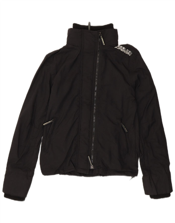 SUPERDRY Chaqueta cortavientos para mujer UK 44 Medium Black Nylon
