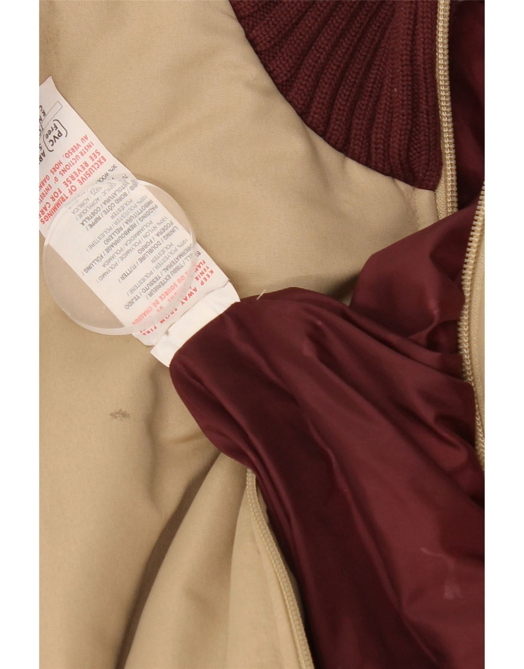 Puma Chaqueta bomber gráfica para mujer UK 46 Grande Beige Colorblock Poliéster