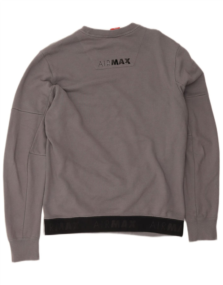 Nike Hombre Air Max Graphic Sudadera Jumper Algodón Gris Medio
