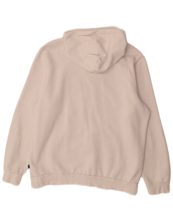 Puma Sudadera con capucha gráfica para hombre, talla grande, algodón blanco