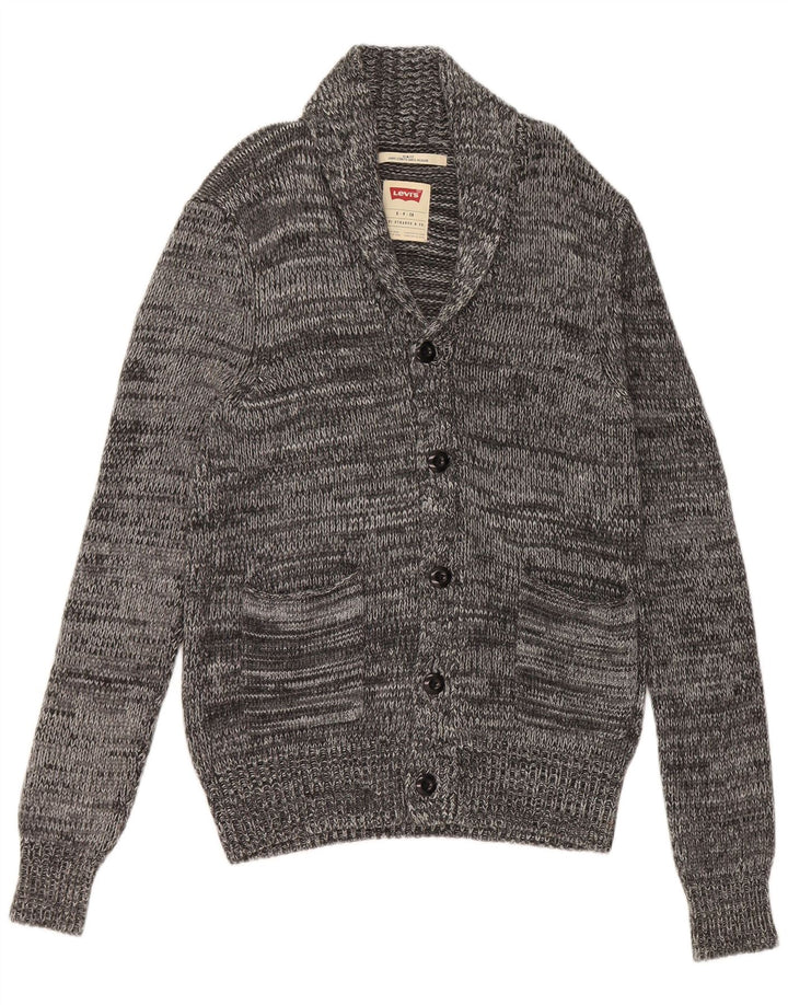 Levi's Hombre Slim Fit Cárdigan Suéter Pequeño De Viscosa Gris Moteada