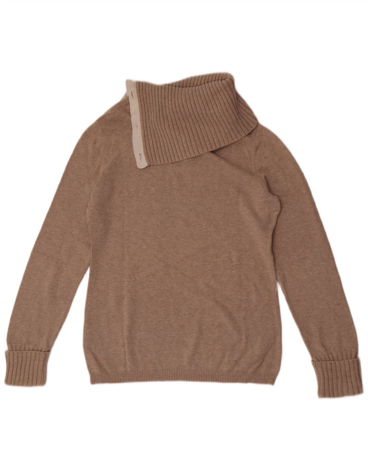 Banana Republic - Jersey con cuello y botones para mujer, talla 40, color beige medio