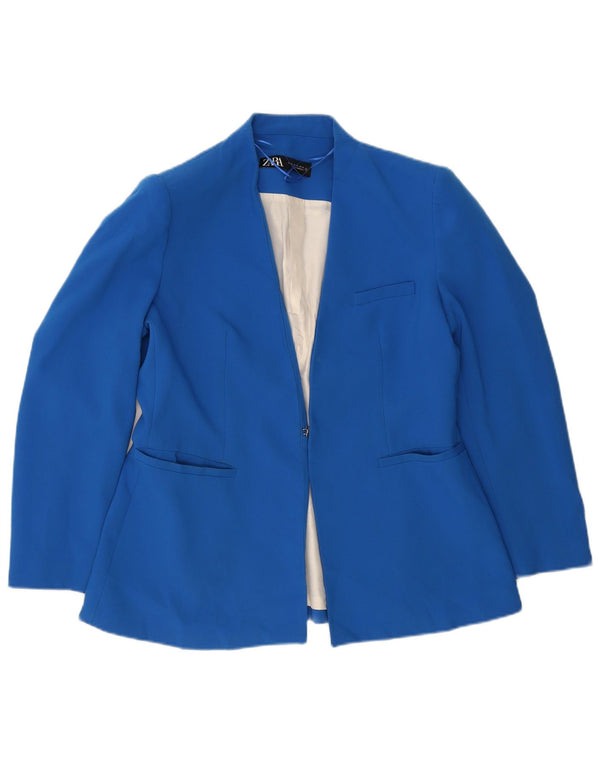 ZARA Chaqueta Blazer Mujer ES 40 XL Poliéster Azul