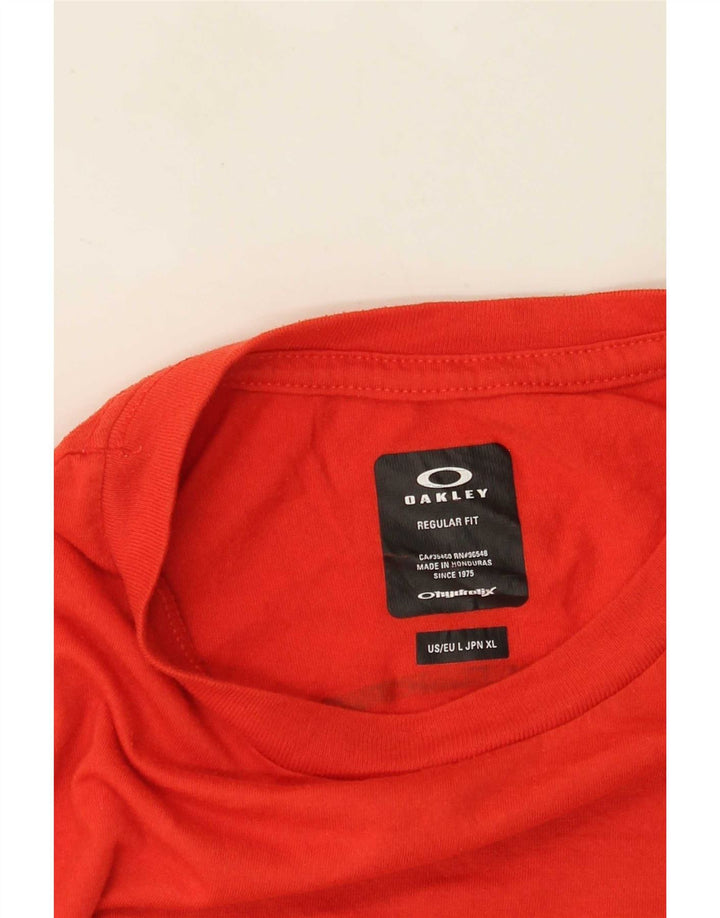 Oakley Camiseta gráfica de ajuste regular para hombre, talla grande, color rojo