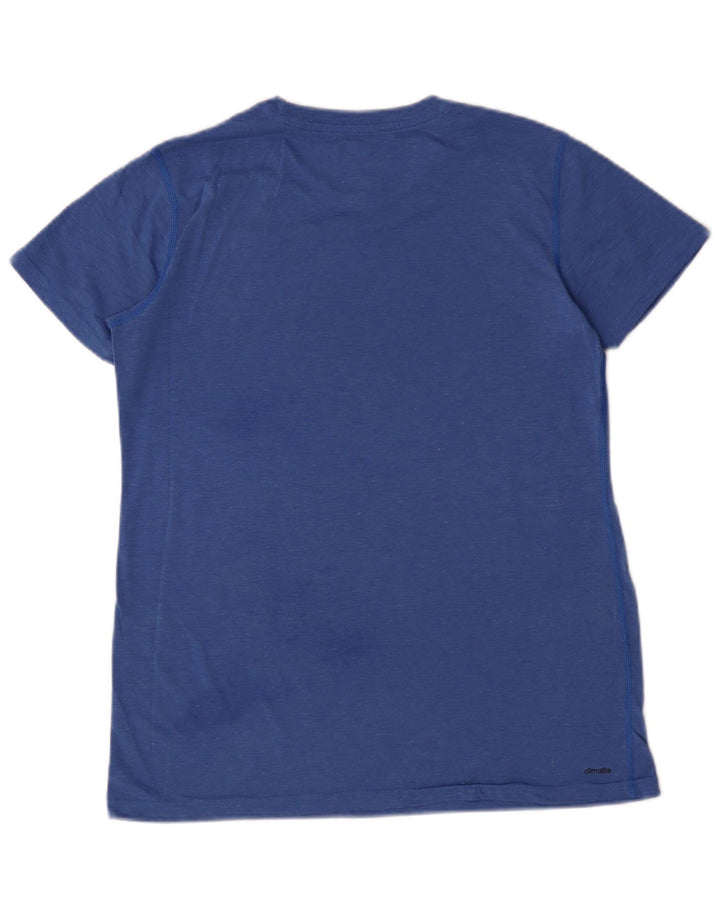 Adidas Camiseta para mujer Top UK 12 Poliéster moteado azul medio