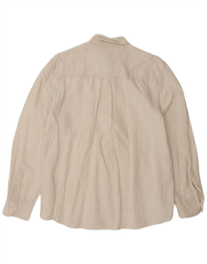 Zara Hombre Camisa Grande Algodón Blanco