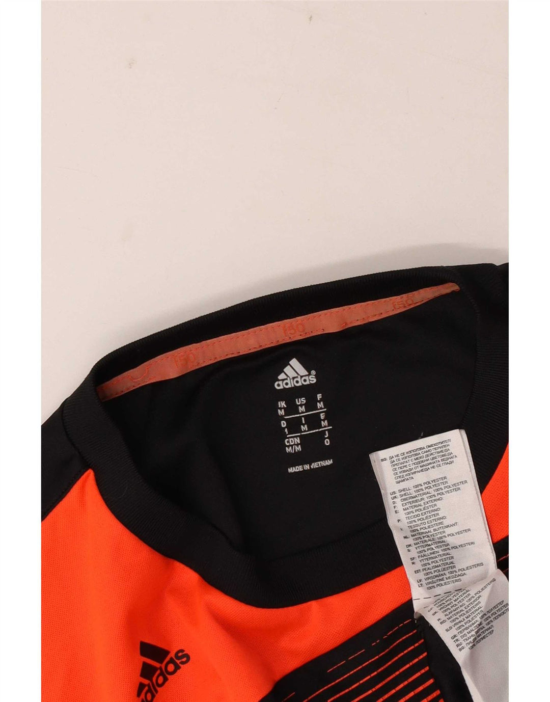 Adidas Hombre Camiseta Gráfica Top Medio Negro Colorblock Poliéster