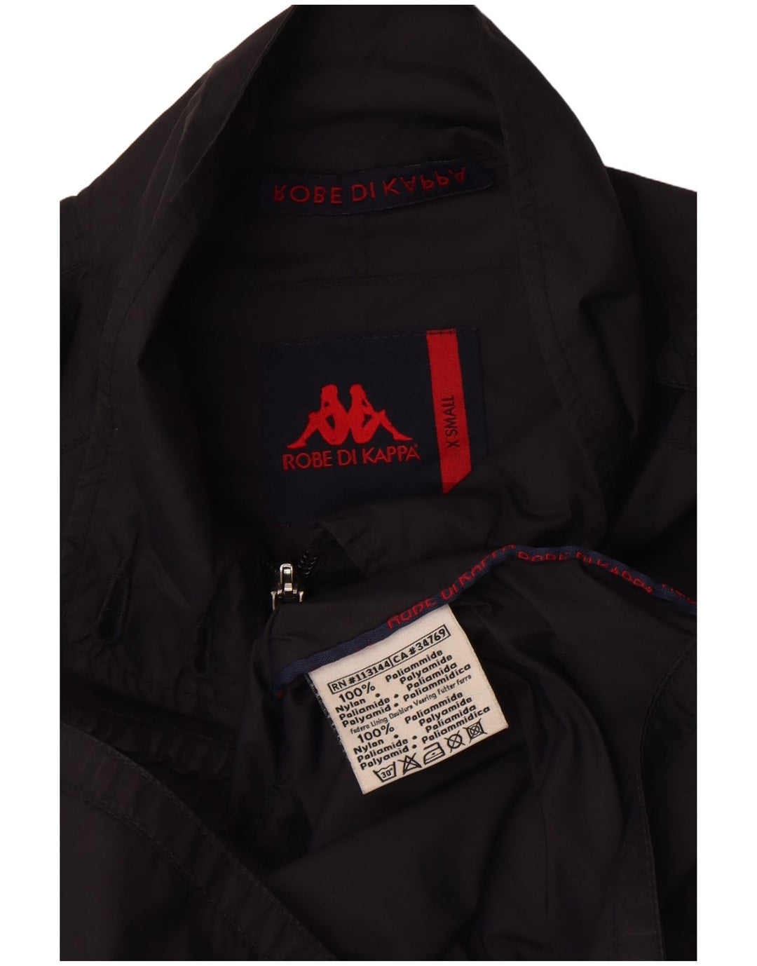 Kappa Chaqueta Militar Mujer UK 6 XS Poliamida Negra