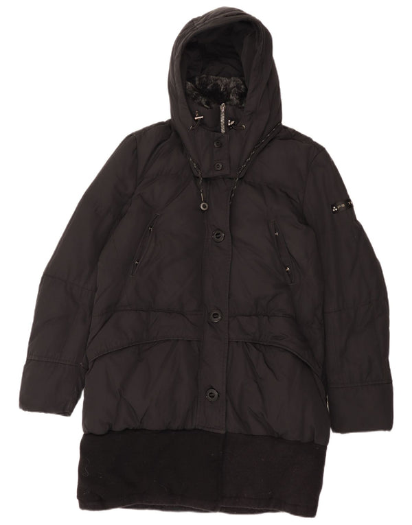 PEUTEREY Abrigo acolchado con capucha para mujer IT 48 XL Poliamida color block negro
