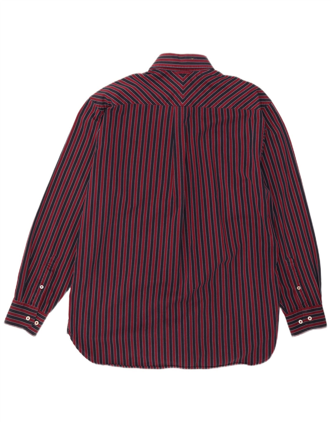 Camisa Tommy Hilfiger Hombre Small Algodón A Rayas Rojas