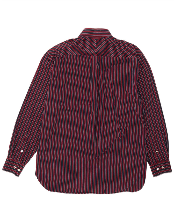 Camisa Tommy Hilfiger Hombre Small Algodón A Rayas Rojas