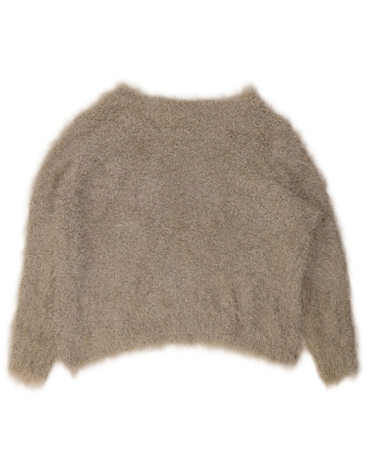 Marks & Spencer Suéter tipo jersey con cuello barco para mujer UK 46 Poliéster gris grande