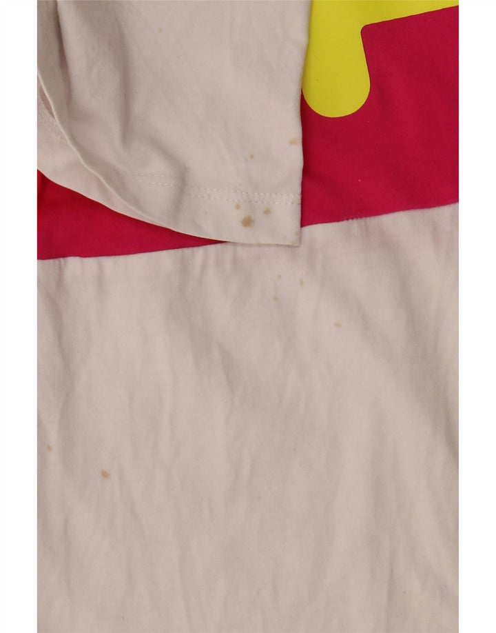 FILA Womens Graphic T-Shirt Top UK 14 Medium White Colourblock Vintage Fila and Second-Hand Fila from Messina Hembry 