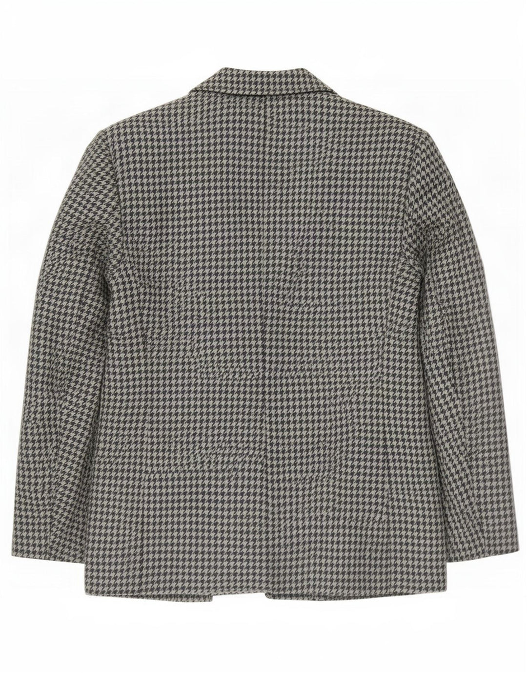 Vintage mujer 2 botones Blazer chaqueta IT 46 grande gris Houndstooth
