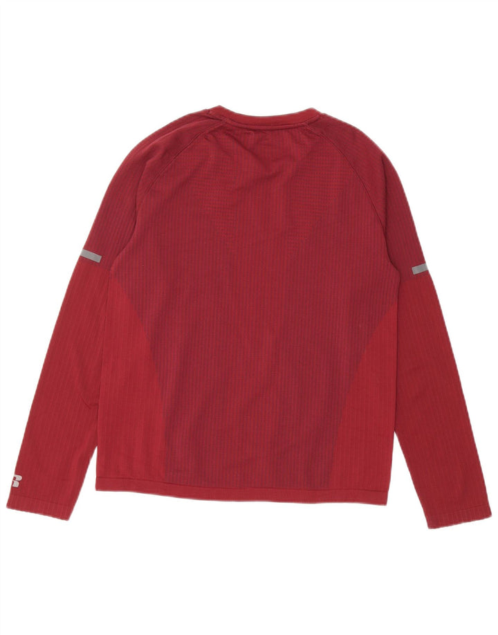 RUSSELL ATHLETIC Camiseta Dri-Power de manga larga para niños de 10 a 11 años, grande, granate