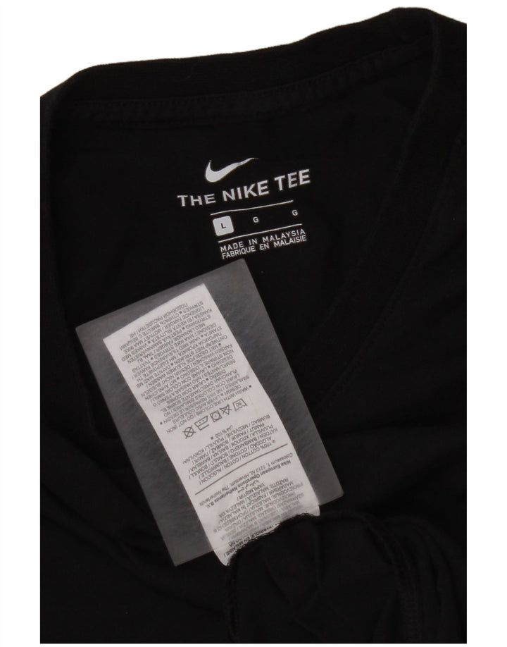 Camiseta NIKE para hombre Top grande de algodón negro