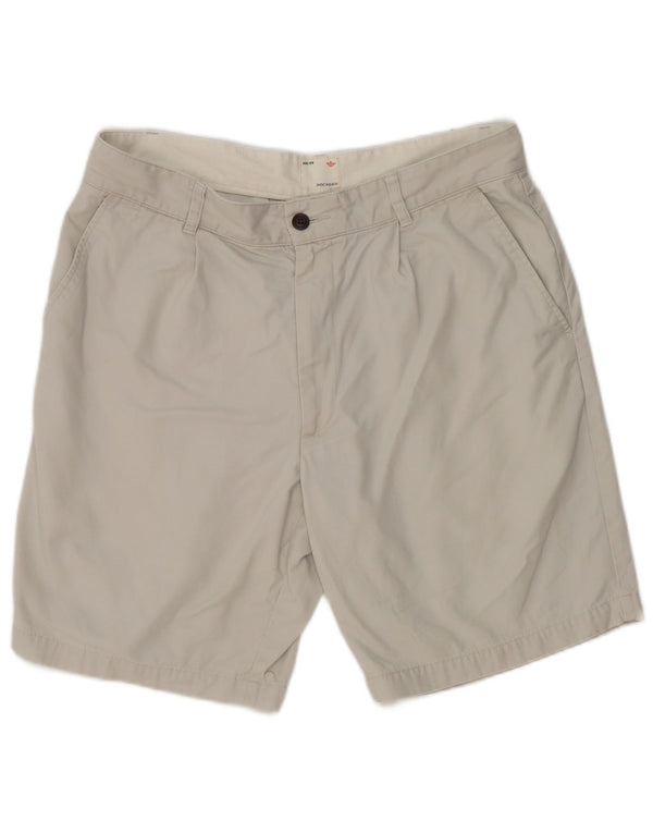 Dockers Mens Khakis Chino Shorts W34 Grande Gris Algodón