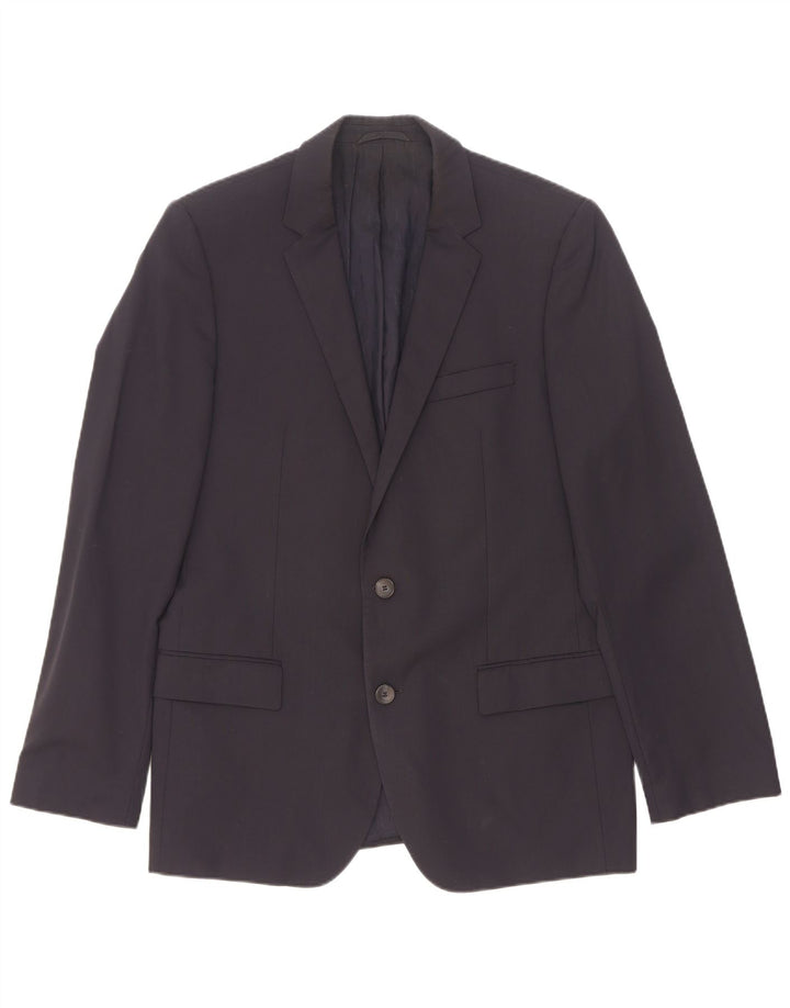 Hugo Boss Chaqueta tipo blazer de 2 botones para hombre UK 50 Large Lana azul marino