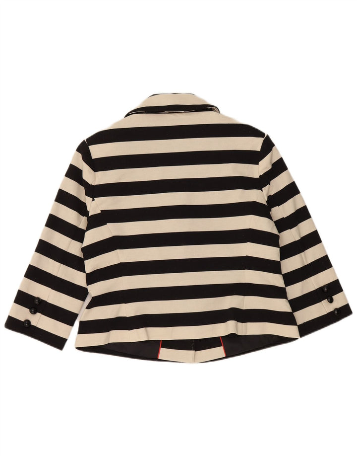 Marks & Spencer Chaqueta tipo blazer corta para mujer UK 44 Mediana Rayas negras