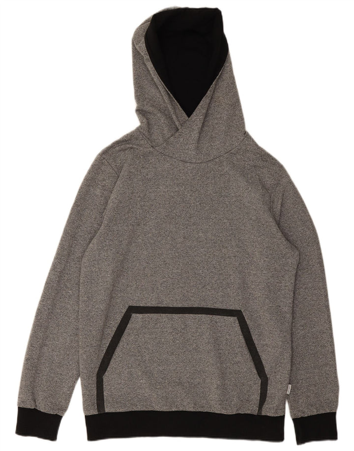 Jack & Jones Hombre Sudadera Con Capucha Jersey Gris Medio Colorblock Poliéster