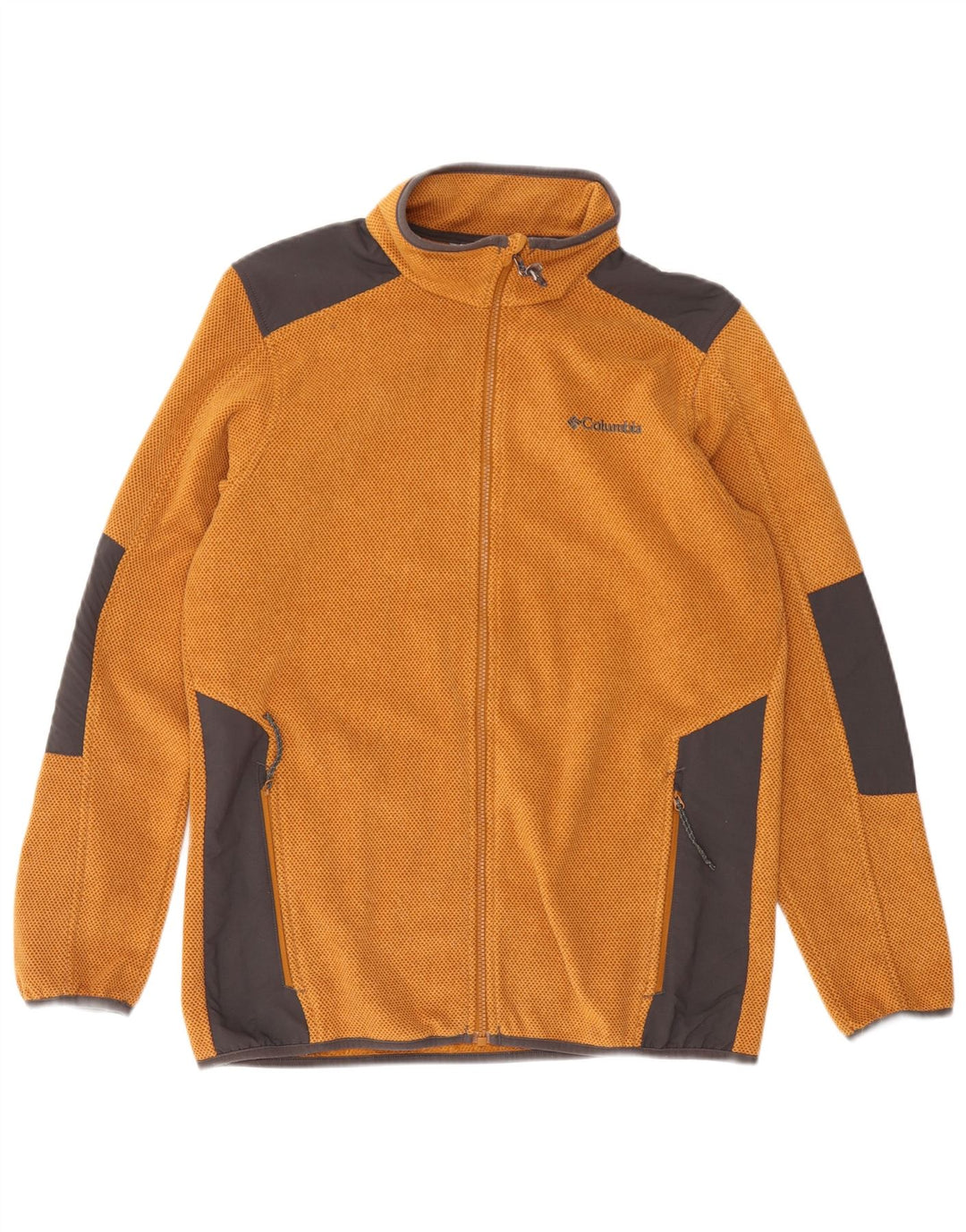 Chaqueta polar Columbia para hombre Poliéster color block naranja medio