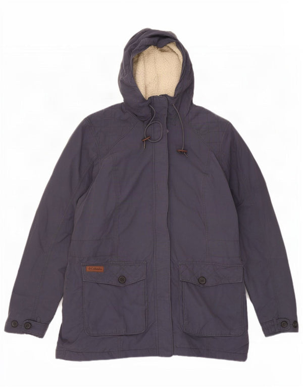 Columbia Abrigo cortavientos Sherpa con capucha para mujer UK 40 XL Algodón azul