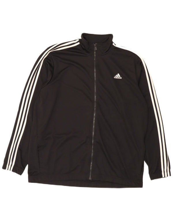 Adidas Hombre Regular Fit Chándal Top Chaqueta 2XL Negro Deportes