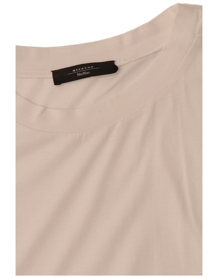 Max Mara Camiseta de fin de semana para mujer Top UK 46 Large White