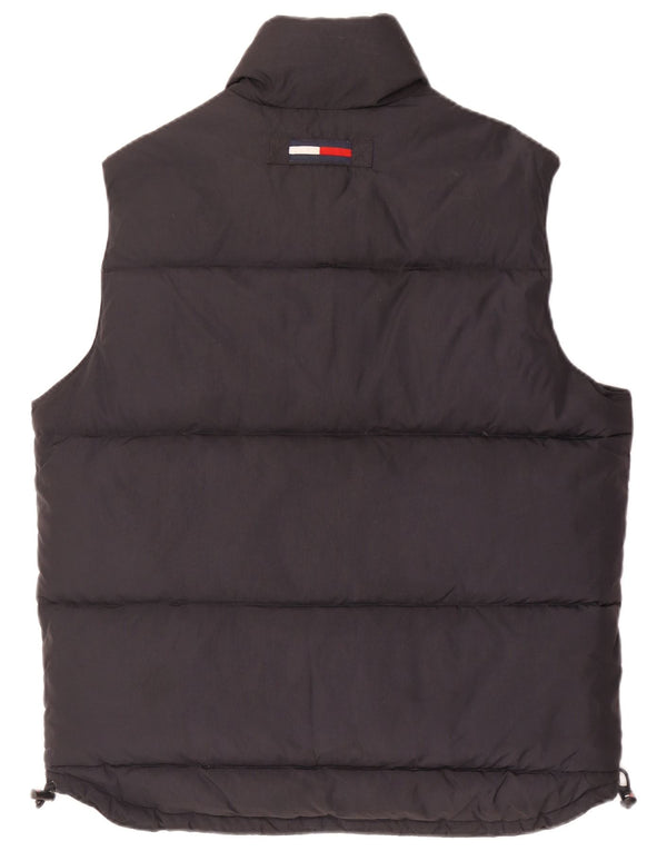 Tommy Hilfiger Chaleco acolchado para hombre UK 38 Small Black Nylon