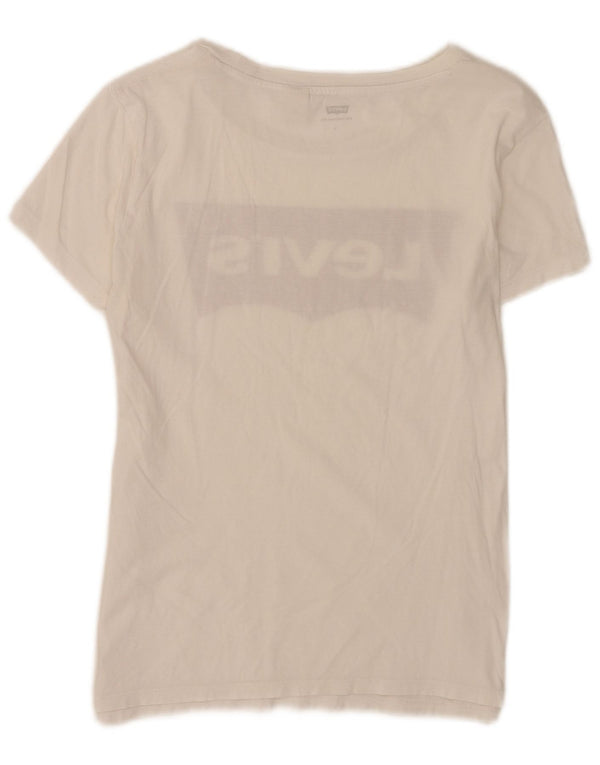 Levi's Womens Graphic T-Shirt Top UK 10 Small White