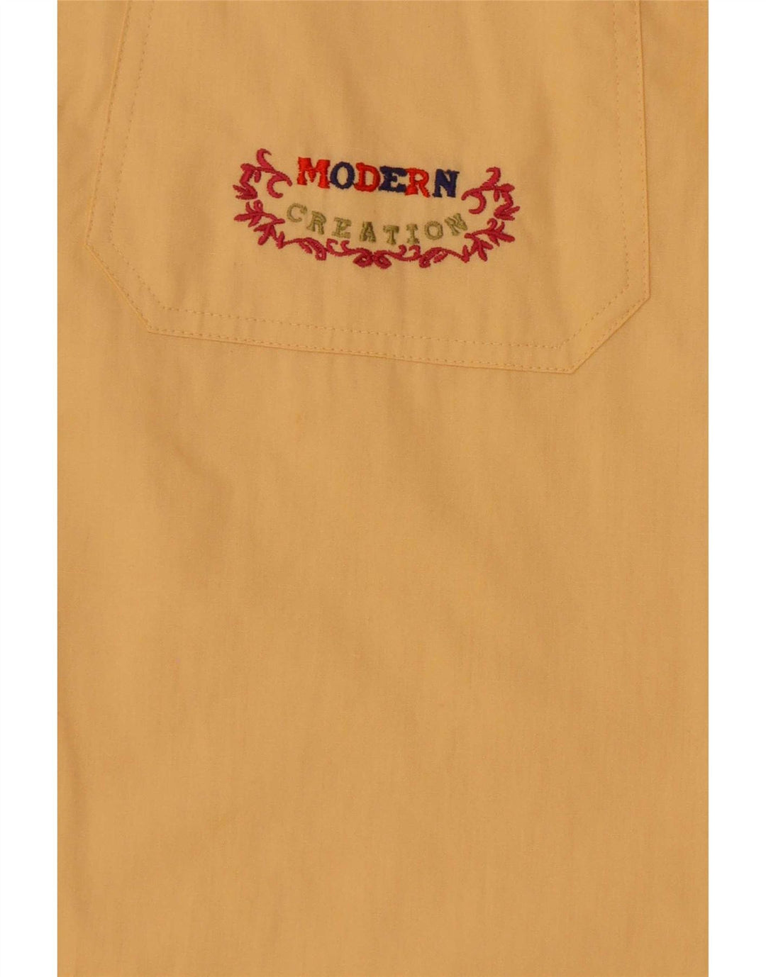 Vintage mujer suelta ajuste camisa EU 38 algodón amarillo medio