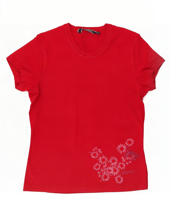 Berghaus Camiseta gráfica para mujer Top UK 44 Mediano Rojo Floral Algodón