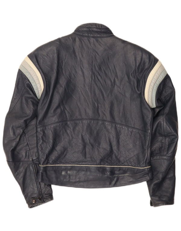 Dainese Hombre Chaqueta De Cuero Racer IT 50 Medium Azul Marino Colorblock