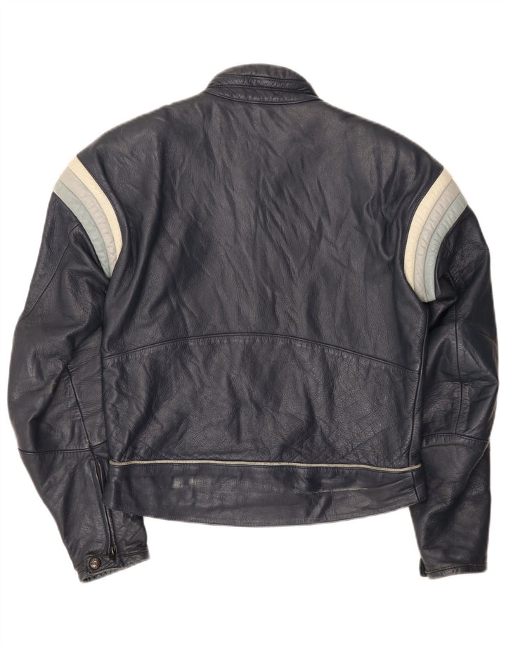Dainese Hombre Chaqueta De Cuero Racer IT 50 Medium Azul Marino Colorblock