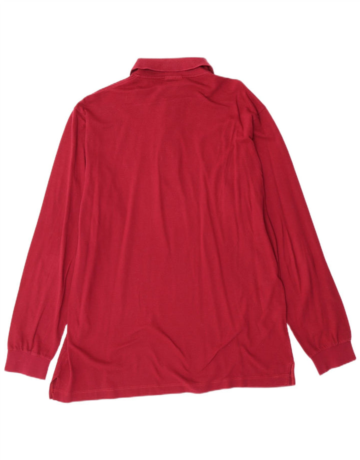 SERGIO TACCHINI Polo Manga Larga Hombre Algodón Granate Medio