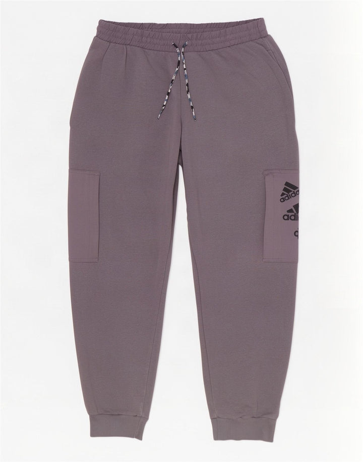 Adidas Hombre Graphic Cargo Chándal Pantalones Joggers Algodón Gris Medio