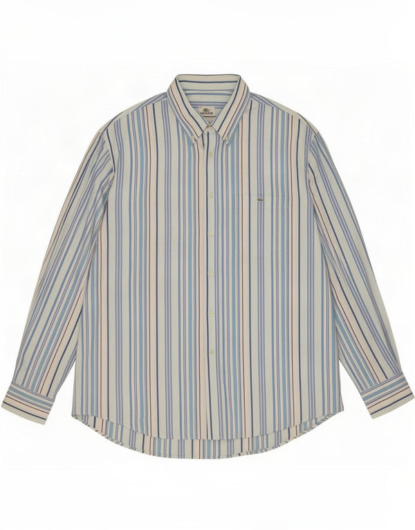 Camisa Lacoste Hombre Talla 44 XL Azul Raya diplomática