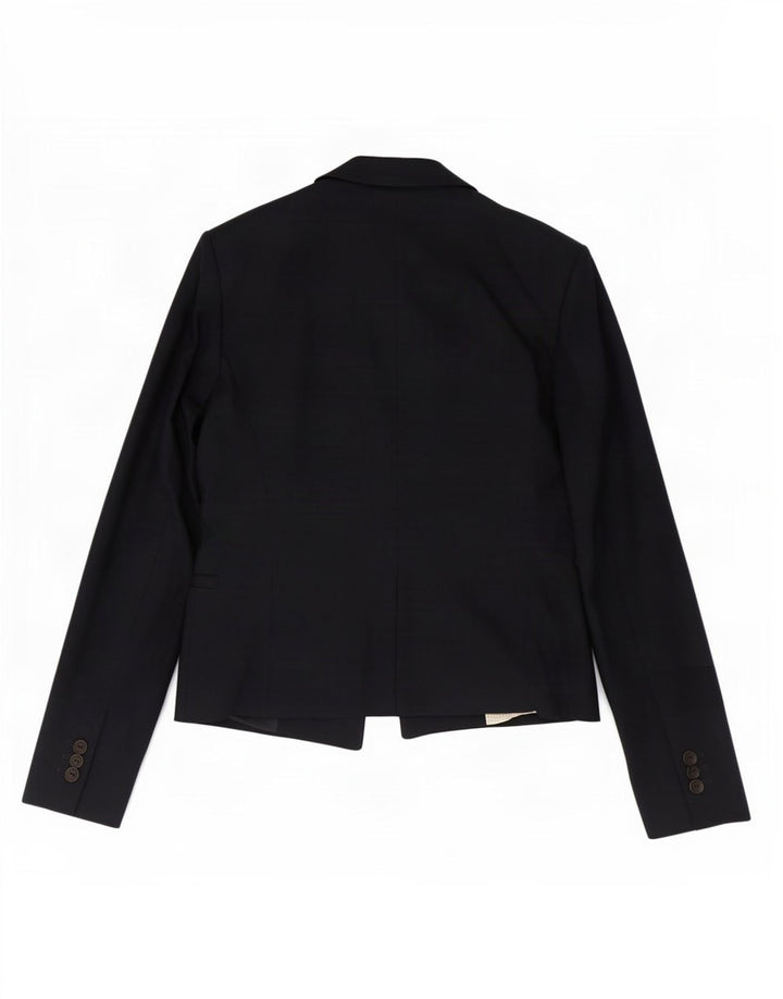 Zara - Chaqueta tipo blazer con 1 botón para mujer, Reino Unido 40, algodón azul marino mediano