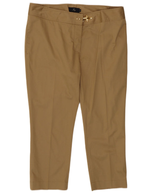 Fay Pantalones Capri para Mujer EU 48 2XL W36 L22 Algodón Beige